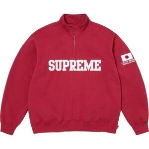 🇯🇵 Supreme Shop Half Zip Pullover "Red" XL